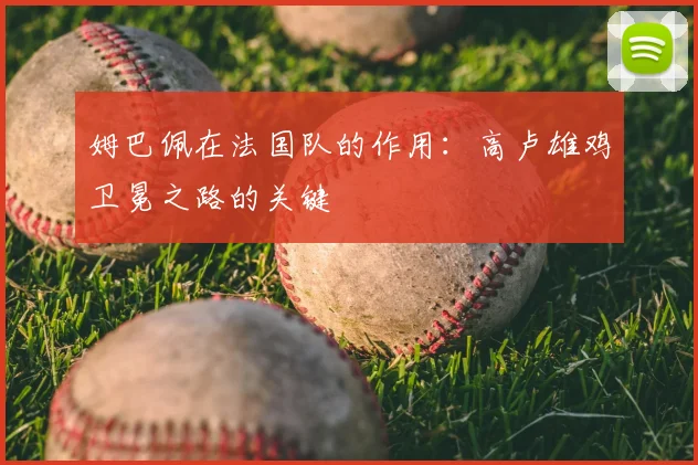 姆巴佩在法国队的作用:高卢雄鸡卫冕之路的关键